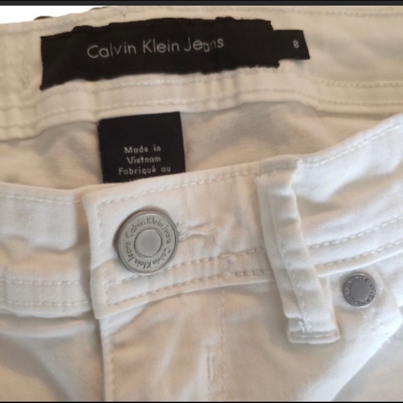 Calvin Klein white skinny cropped jeans - Picture 4 of 6
